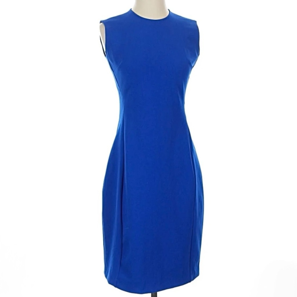 Of Mercer Royal Blue Midi Sheath Dress- Sz 0 - Picture 3 of 8